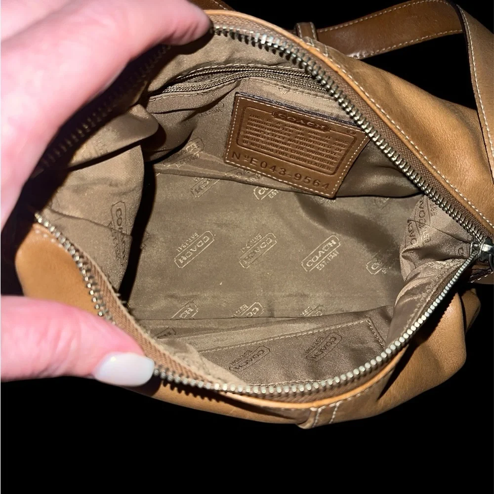 Vintage Coach Baguette Small Bag Camel